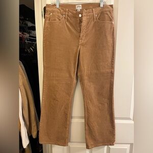 J. Crew Women’s Cropped Brown Corduroy Slim Fit Pants